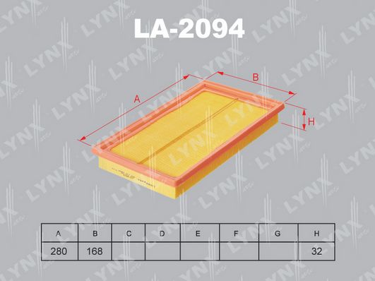 

Воздушный фильтр LYNXauto la2094