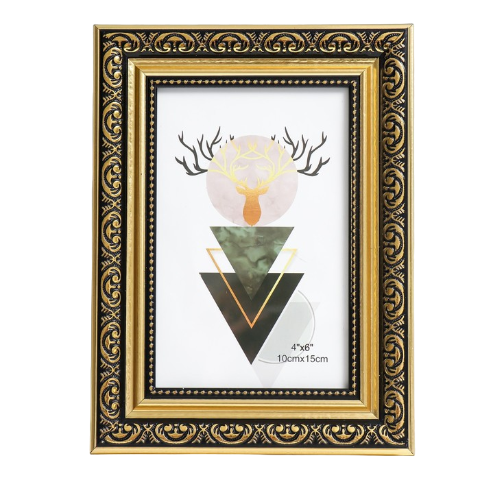 

Фоторамка пластик 10х15 см "Рим" 19,5х14,4 см, Черный