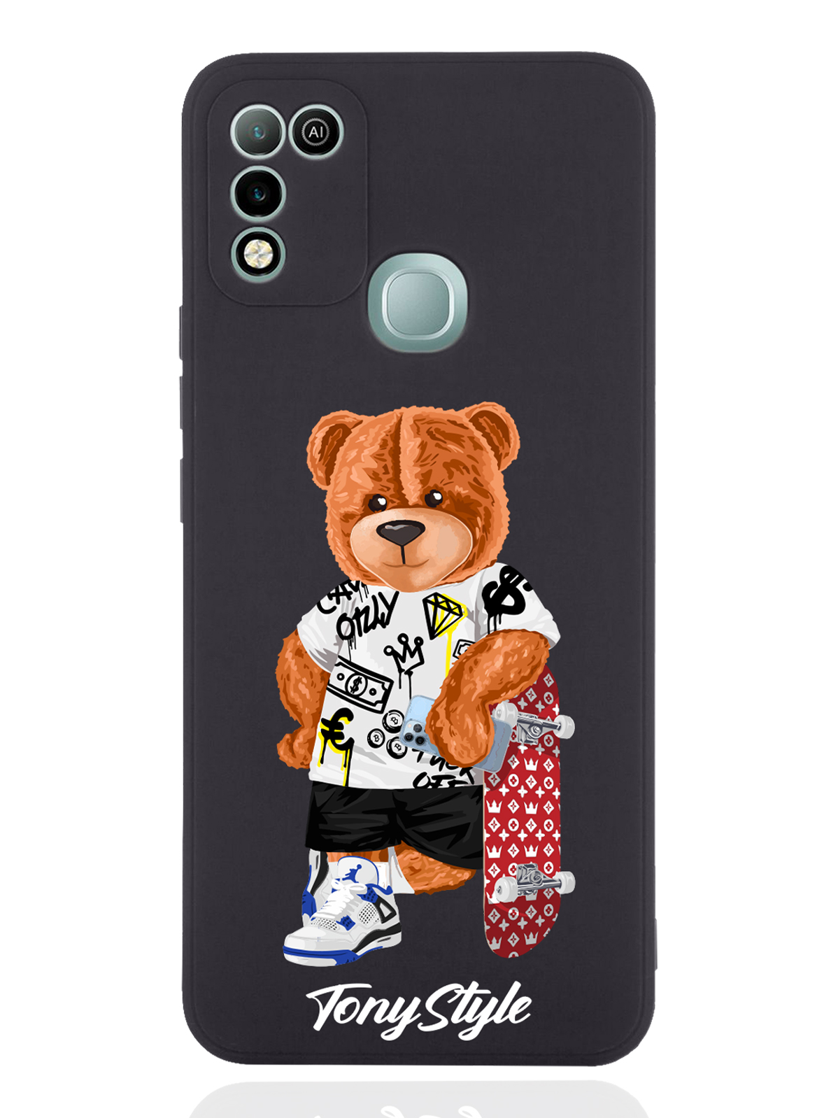 

Чехол Tony Style для Infinix Hot 11 Play Tony Style со скейтом черный, Коричневый;черный;красный