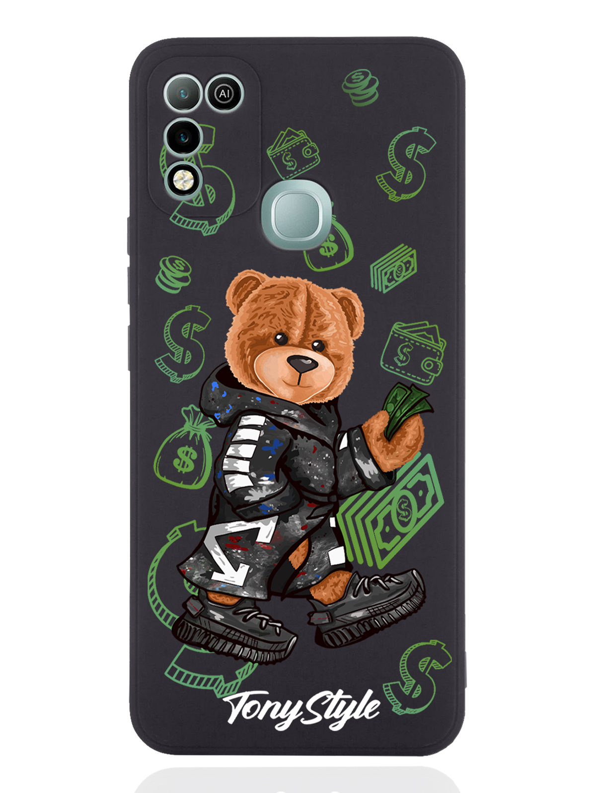 

Чехол Tony Style для Infinix Hot 11 Play Tony Style Деньги черный, Коричневый;черный;зеленый