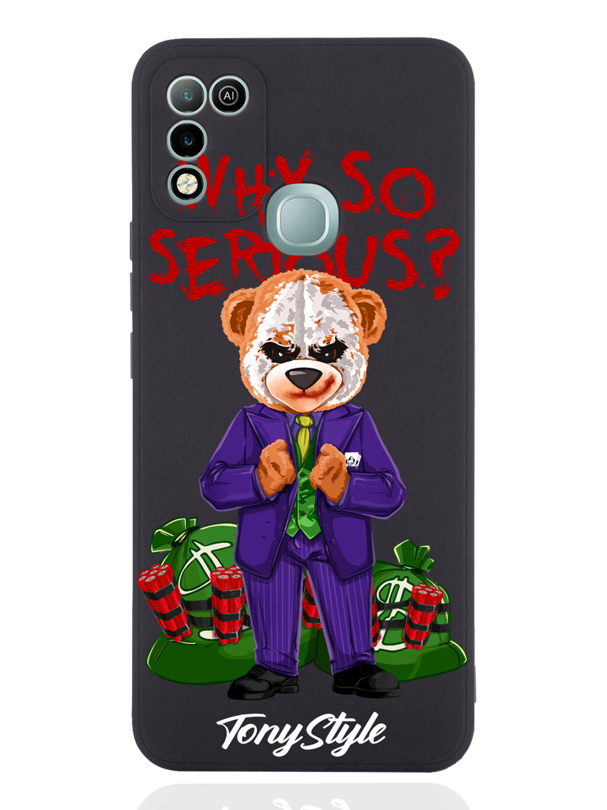 

Чехол Tony Style для Infinix Hot 11 Play Tony Style Why so serious черный, Разноцветный