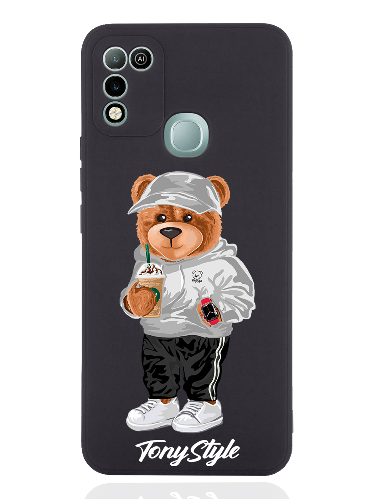 

Чехол Tony Style для Infinix Hot 11 Play Tony Style с кофе черный, Серый;белый;черный