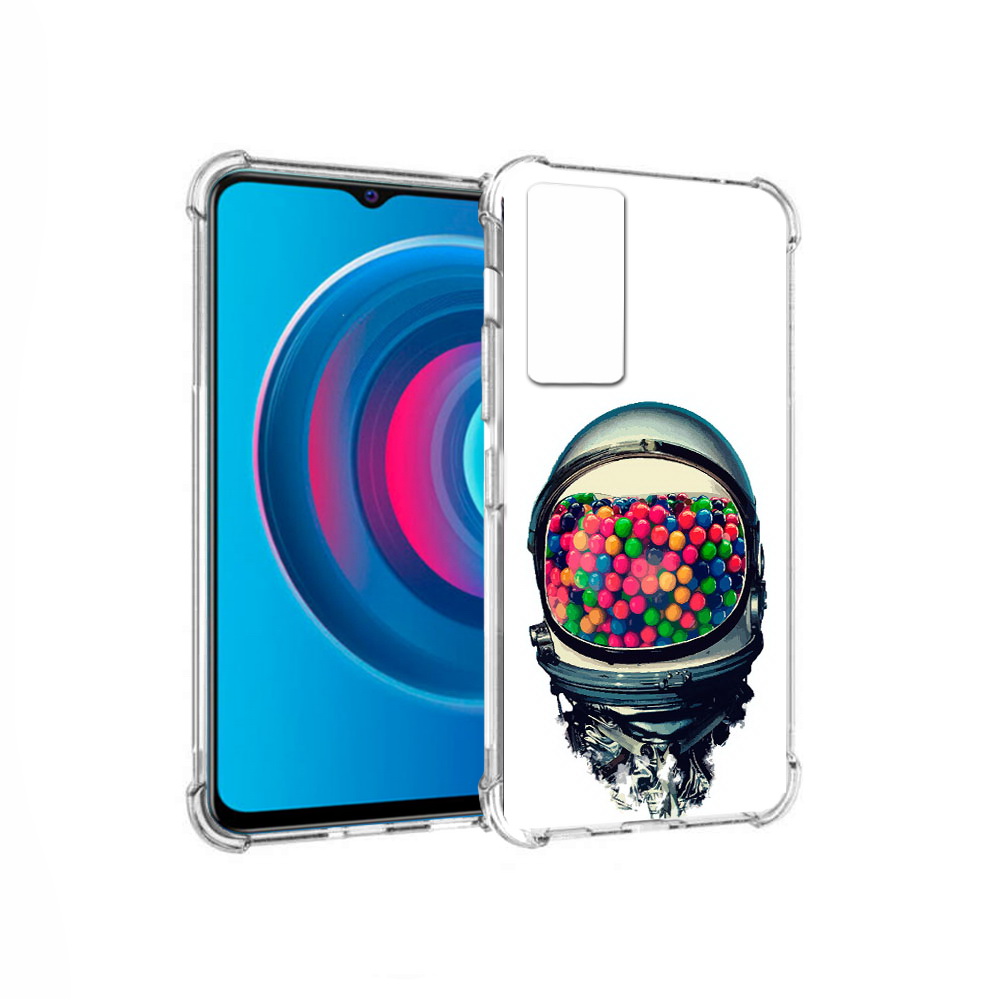 

Чехол MyPads Tocco для Vivo Y74s шлем космонавта (PT224892.430.700), Прозрачный, Tocco