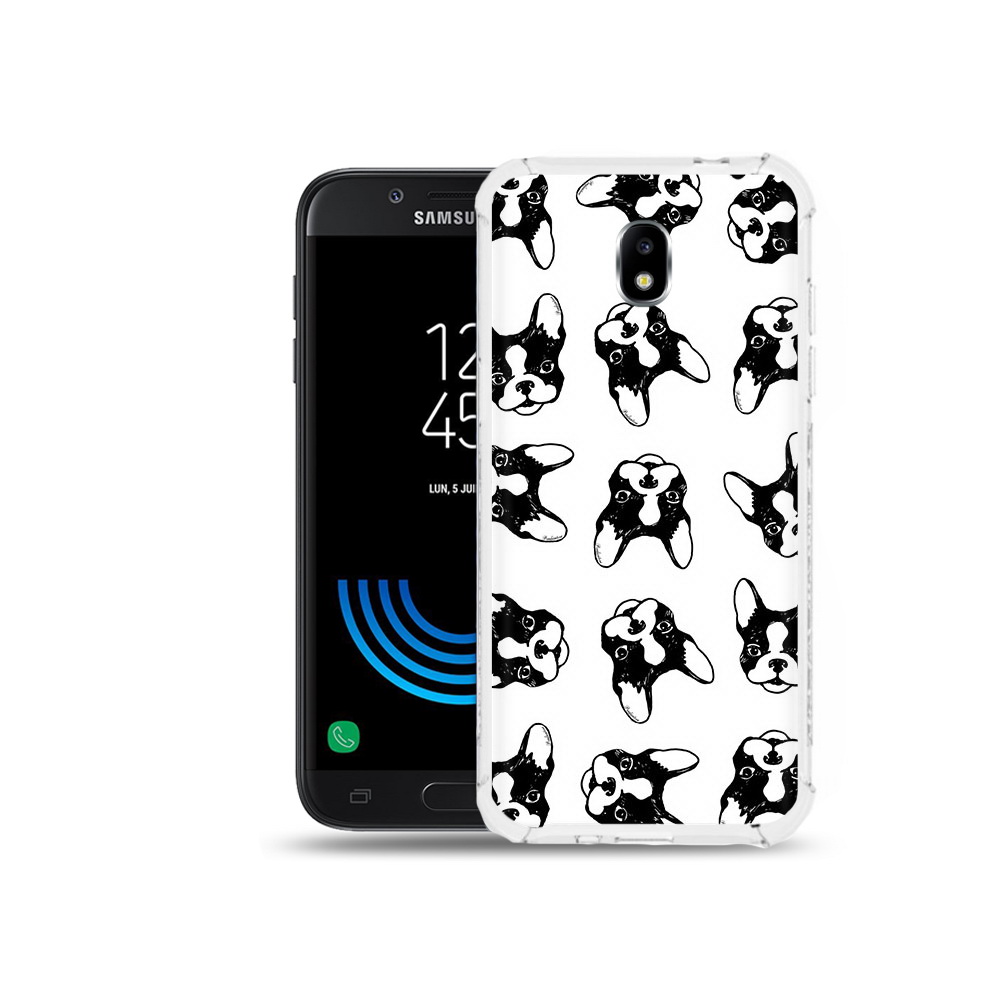 

Чехол MyPads Tocco для Samsung Galaxy J5 (2017) черно белые собачки, Прозрачный, Tocco