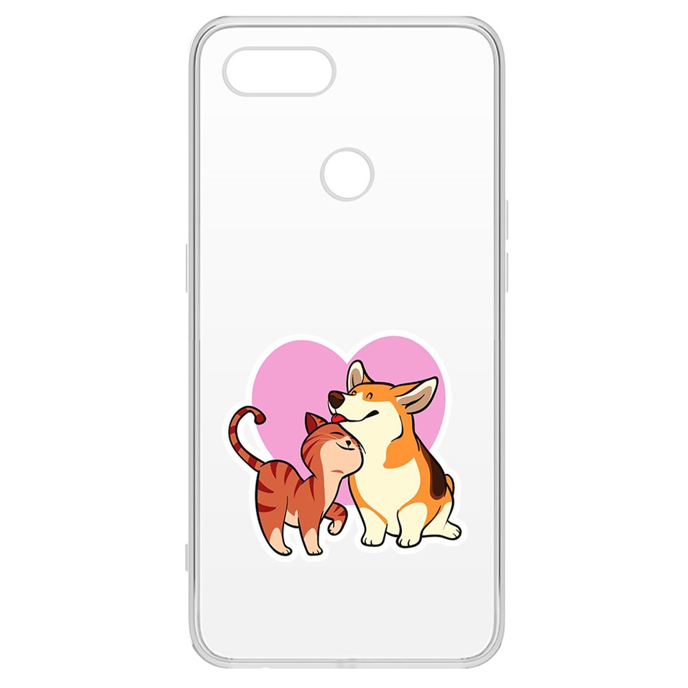 

Чехол-накладка Любовь противоположностей для OPPO A12/A11k/A7/A5s, Прозрачный