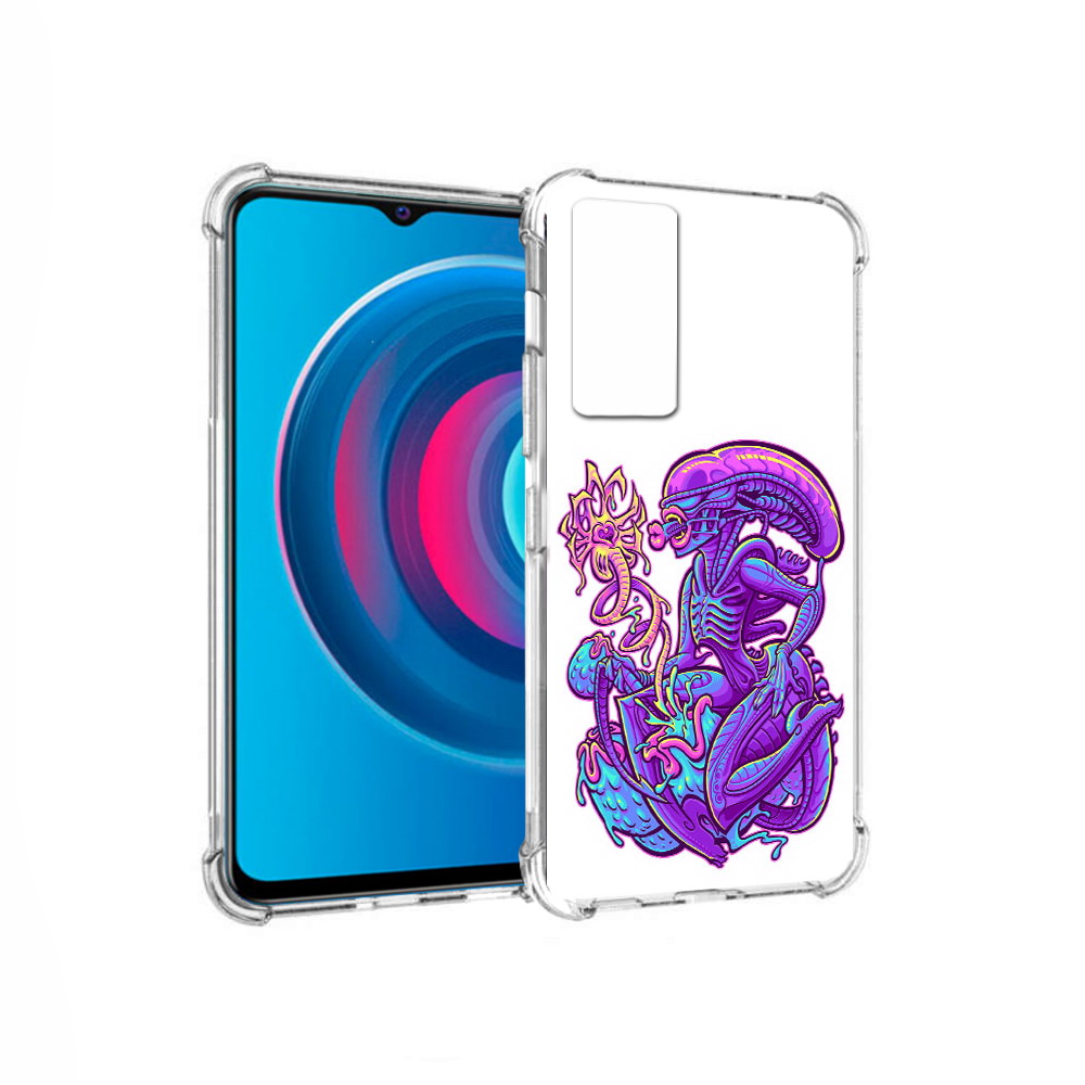 

Чехол MyPads Tocco для Vivo Y74s чужой фиолетовый цвет (PT224892.430.693), Прозрачный, Tocco