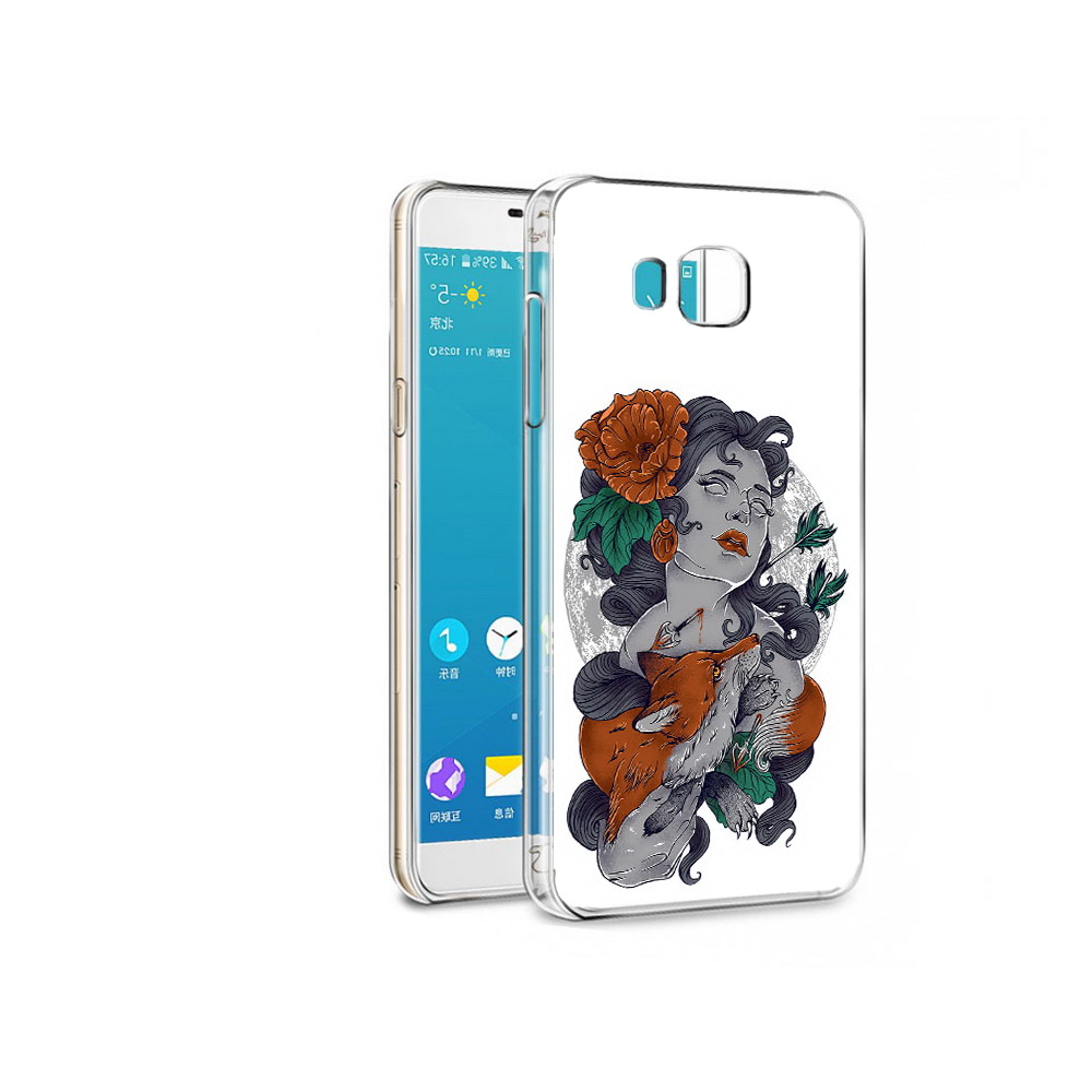 

Чехол MyPads Tocco для Samsung Galaxy C7 Pro темная девушка с лисой (PT74619.550.639), Прозрачный, Tocco