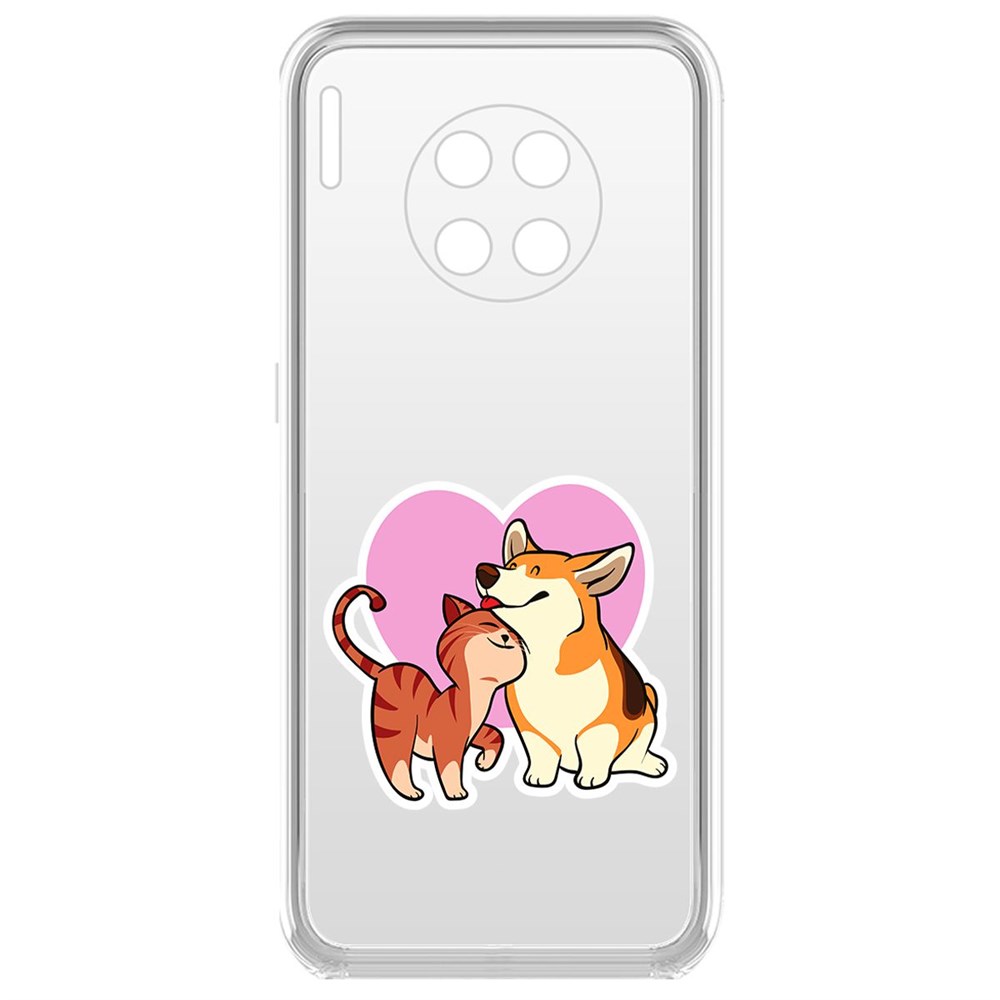 

Чехол-накладка Любовь противоположностей для Huawei Mate 30, Прозрачный