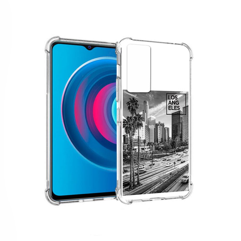 

Чехол MyPads Tocco для Vivo Y74s черно белый лос анджелес (PT224892.430.685), Прозрачный, Tocco