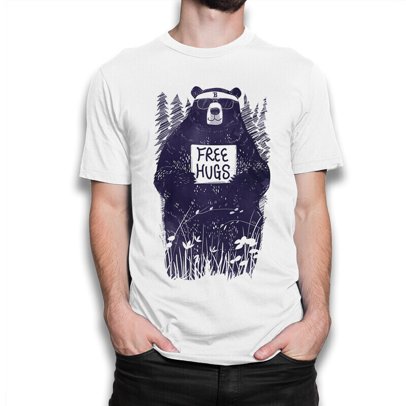 

Футболка мужская Dream Shirts Медведь - Free Hugs 1000172-2 белая L, Белый, Медведь - Free Hugs 1000172-2