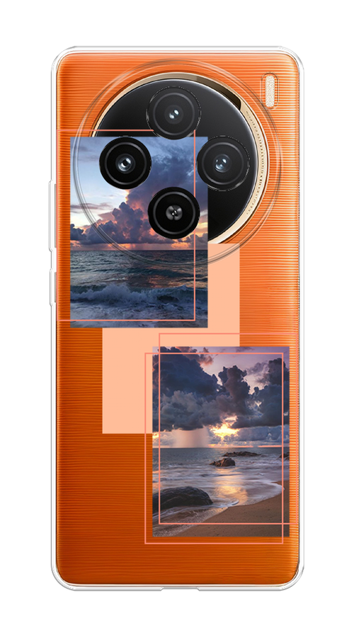 

Чехол на Vivo X100 "Sky collage", Розовый;прозрачный;синий, 2611750-1
