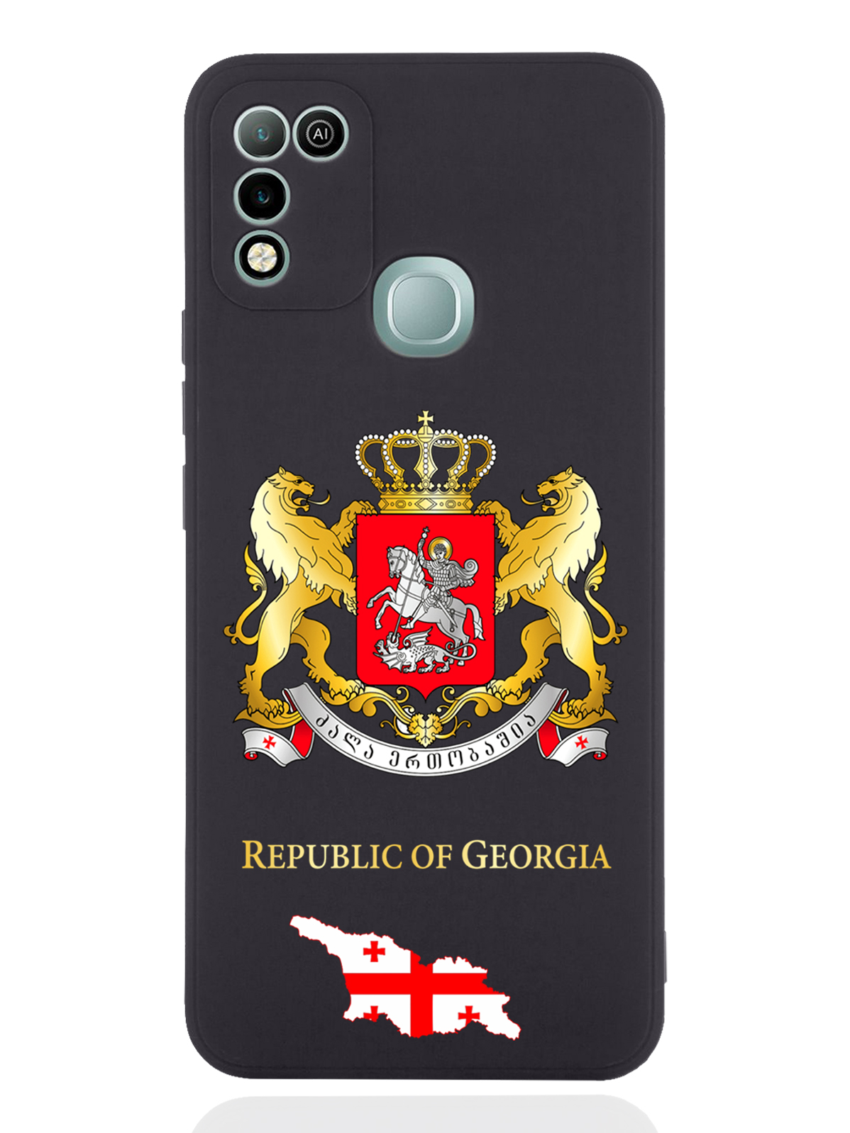 

Чехол SignumCase для Infinix Hot 11 Play Герб Грузии черный, Разноцветный