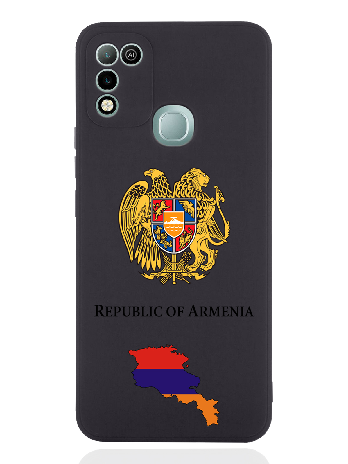 

Чехол SignumCase для Infinix Hot 11 Play Черный лаковый Герб Армении черный, Разноцветный