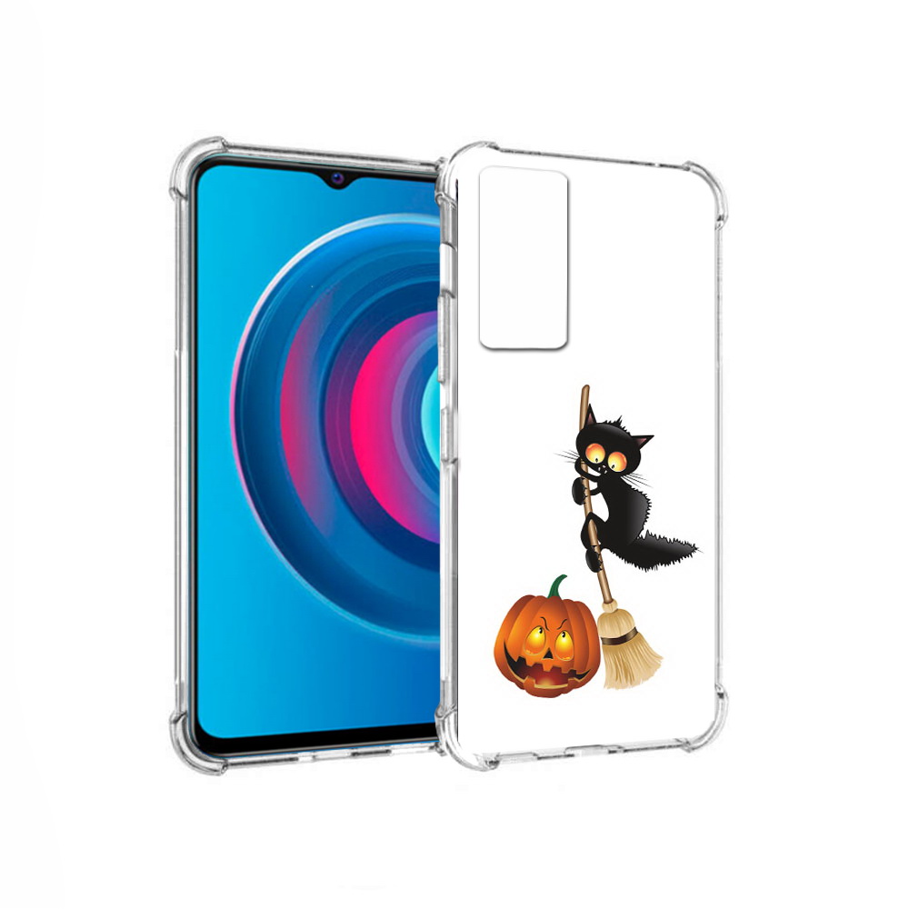 

Чехол MyPads Tocco для Vivo Y74s хэлуинский котик (PT224892.430.667), Прозрачный, Tocco