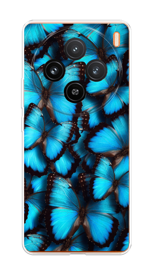 

Чехол на Vivo X100 "Тропическая бабочка 2", Голубой;черный, 2611750-1