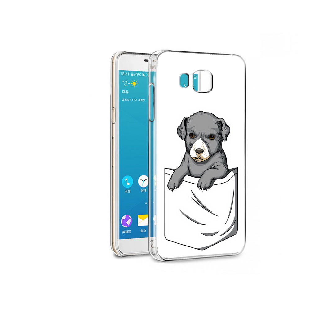 

Чехол MyPads Tocco для Samsung Galaxy C7 Pro собачка в кармане (PT74619.550.611), Прозрачный, Tocco