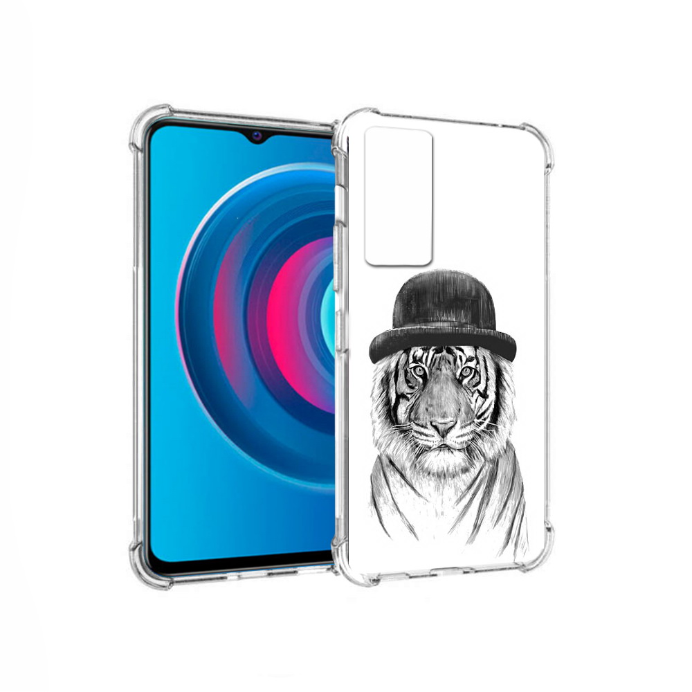 

Чехол MyPads Tocco для Vivo Y74s тигр британец (PT224892.430.641), Прозрачный, Tocco