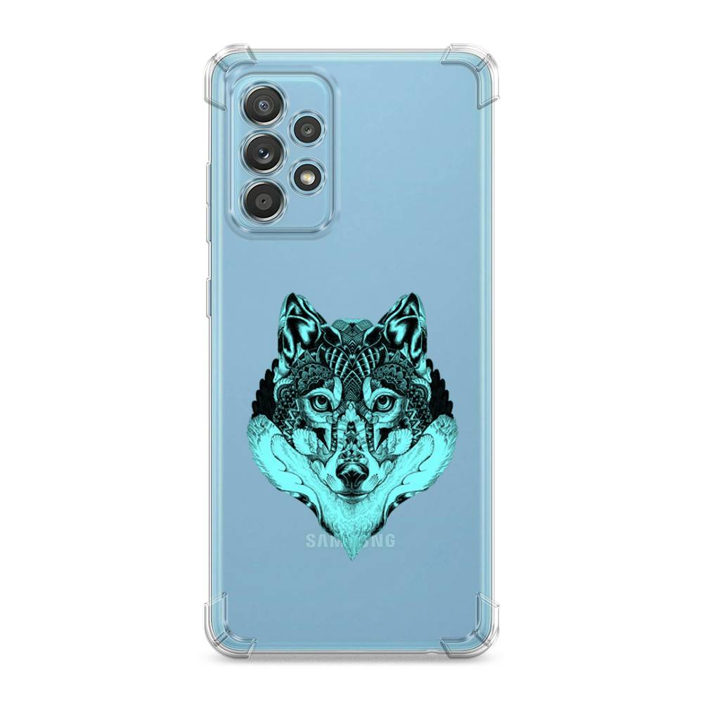 

Чехол Awog на Samsung Galaxy A33 "Бирюзовый волк", Голубой;черный, 2104451-1