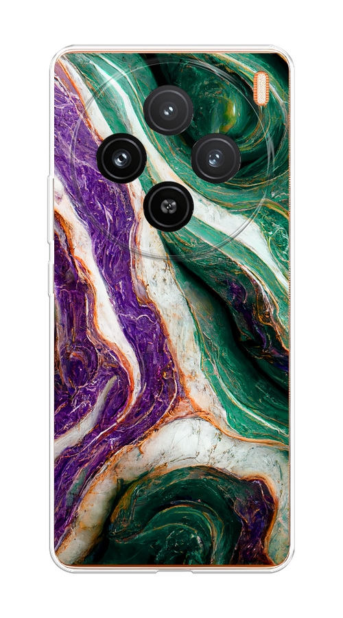 

Чехол на Vivo X100 "Фиолетово-зеленый мрамор", Зеленый;фиолетовый, 2611750-1