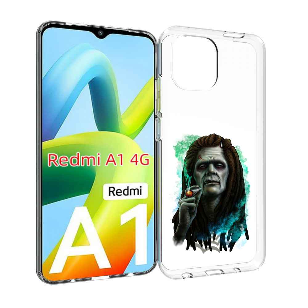 

Чехол Mypads Зеленый Мужчина С Сигаретой Для Xiaomi Redmi A1, Прозрачный, Tocco