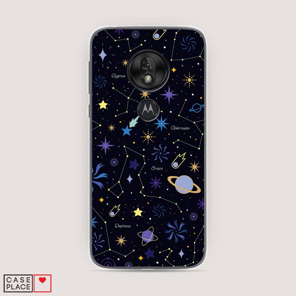 

Чехол на Motorola Moto G7 Play "Цветной космос", Желтый, 241250-2