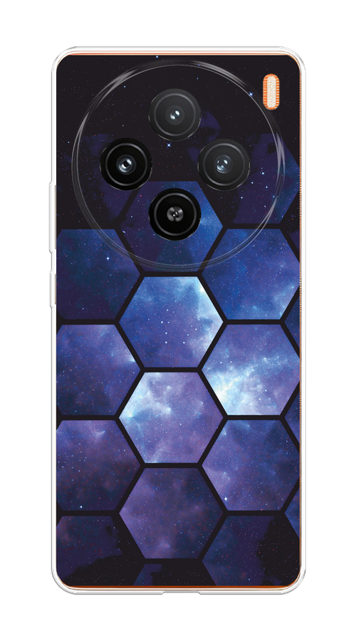 

Чехол на Vivo X100 "Соты космос", Черный;фиолетовый, 2611750-1