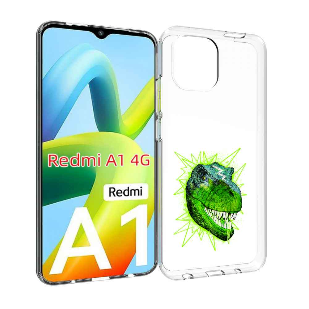 

Чехол Mypads Зеленый Динозавр Для Xiaomi Redmi A1, Прозрачный, Tocco