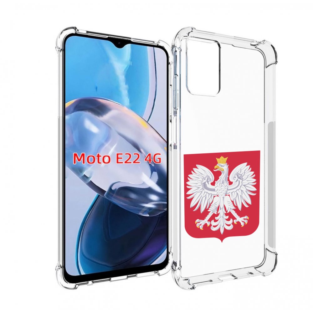 

Чехол MyPads герб-польши для Motorola Moto E22 4G / E22i 4G, Прозрачный, Tocco