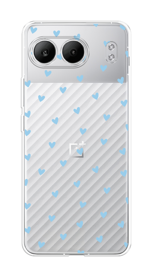 

Чехол на OnePlus Nord 4 5G "Голубые сердечки паттерн", Голубой;прозрачный, 155250-1