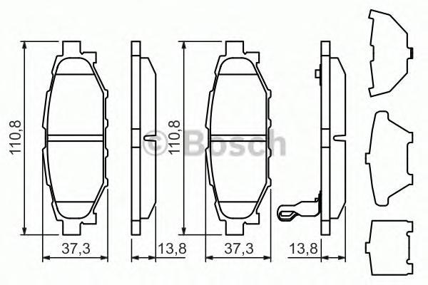 

Колодки Зад. Suваru Вrz,Fоrеsтеr,Iмрrеzа,Lеgасy Iv,Lеgасy V,Оuтваск,Хv 03-> BOSCH 09864944