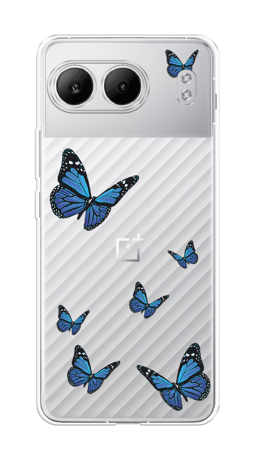 

Чехол на OnePlus Nord 4 5G "Blue butterflies", Синий;черный, 155250-1