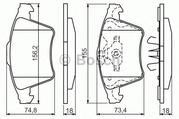 

Комплект тормозных колодок BOSCH 0986494203