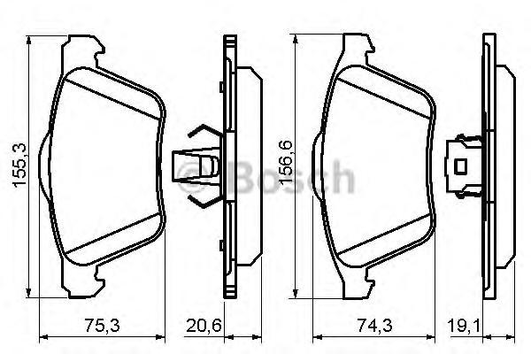 

Тормозные колодки Bosch передние дисковые 986494159