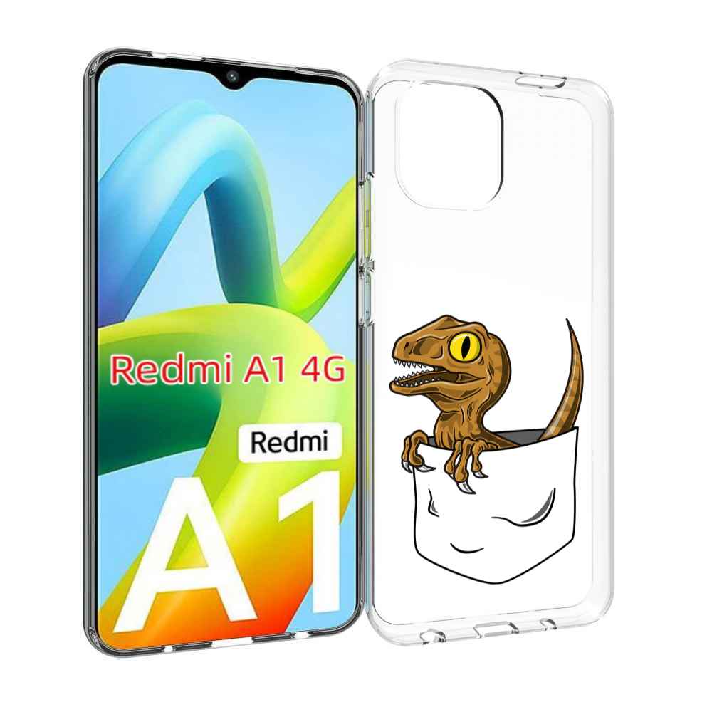 

Чехол Mypads Динозавр В Кармане Для Xiaomi Redmi A1, Прозрачный, Tocco