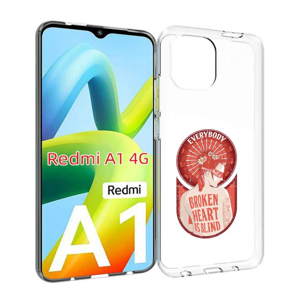 

Чехол Mypads Девушка Разбитое Сердце Для Xiaomi Redmi A1, Прозрачный, Tocco