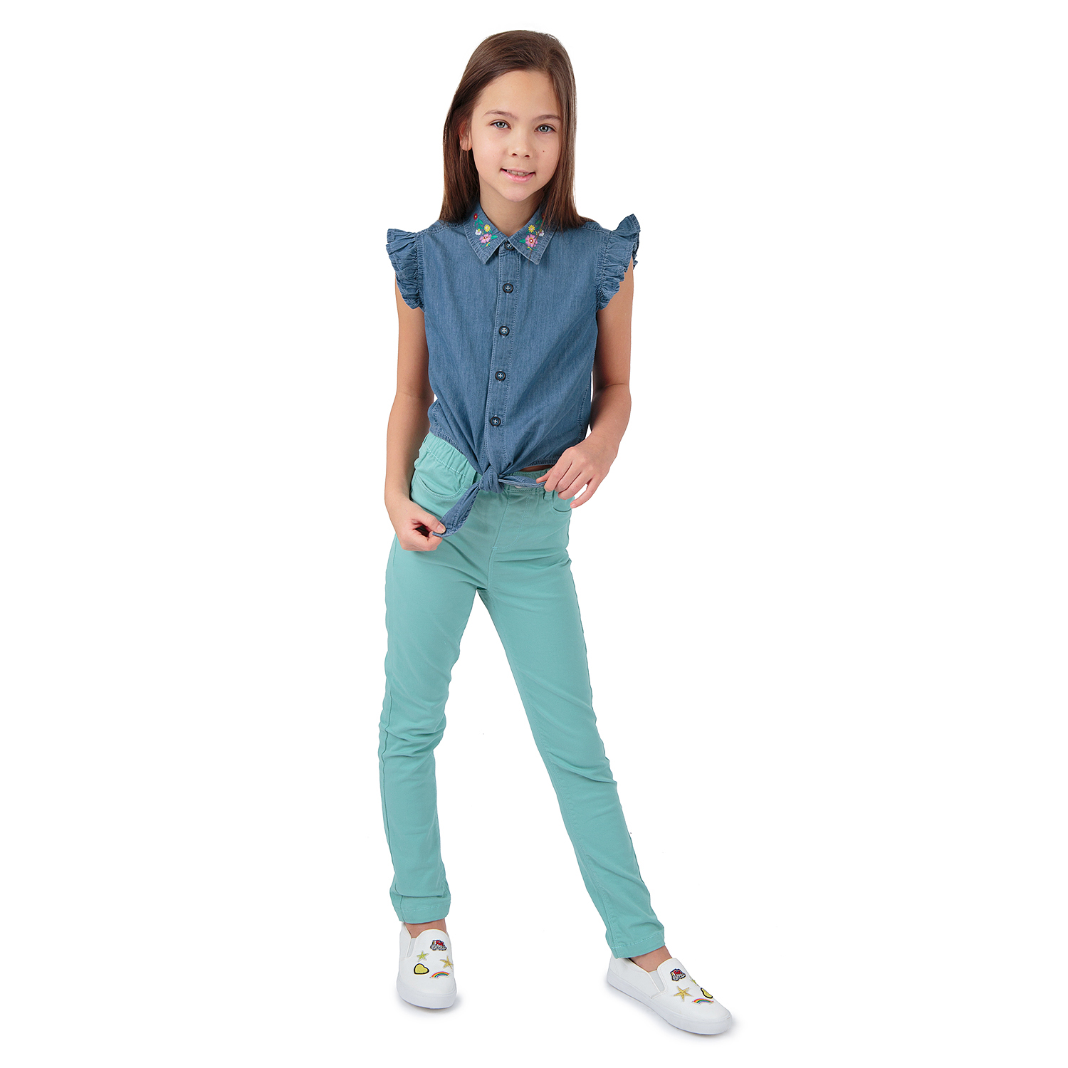 

Блузка детская Leader Kids цв.голубой ,р.128, DPBG19-60