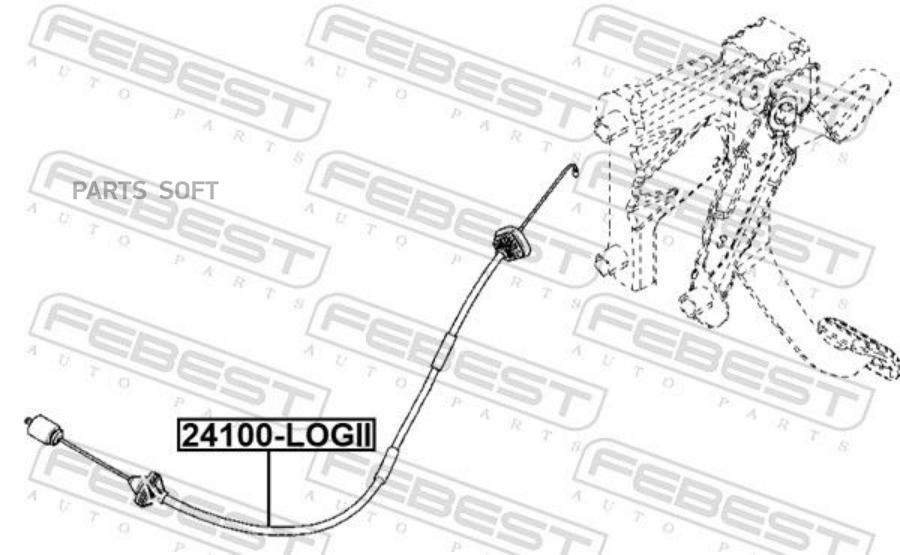 

Трос Сцепления FEBEST 24108logii