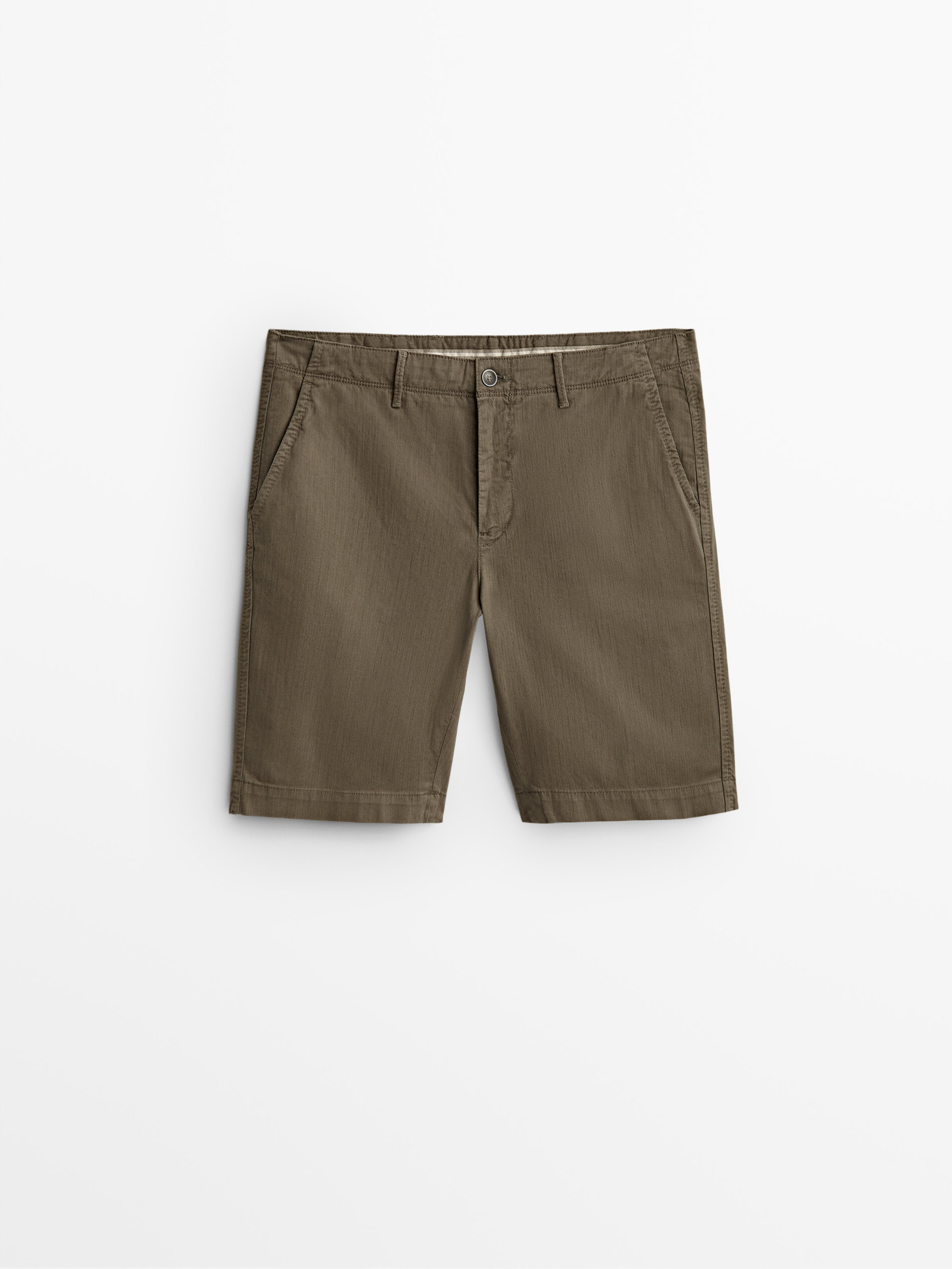 фото Шорты мужские massimo dutti 02907067505 хаки 46 ru