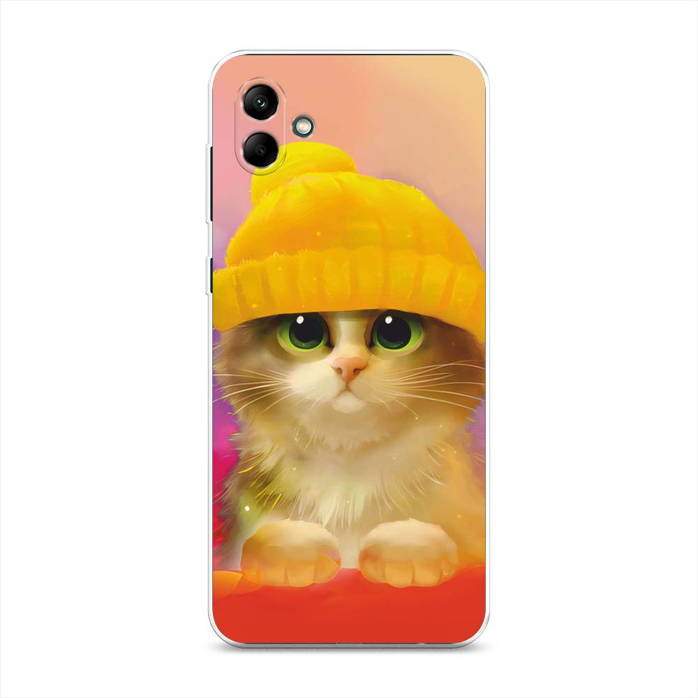 

Силиконовый чехол "Котенок в желтой шапке" для Samsung Galaxy A04, Разноцветный, 2107050-2