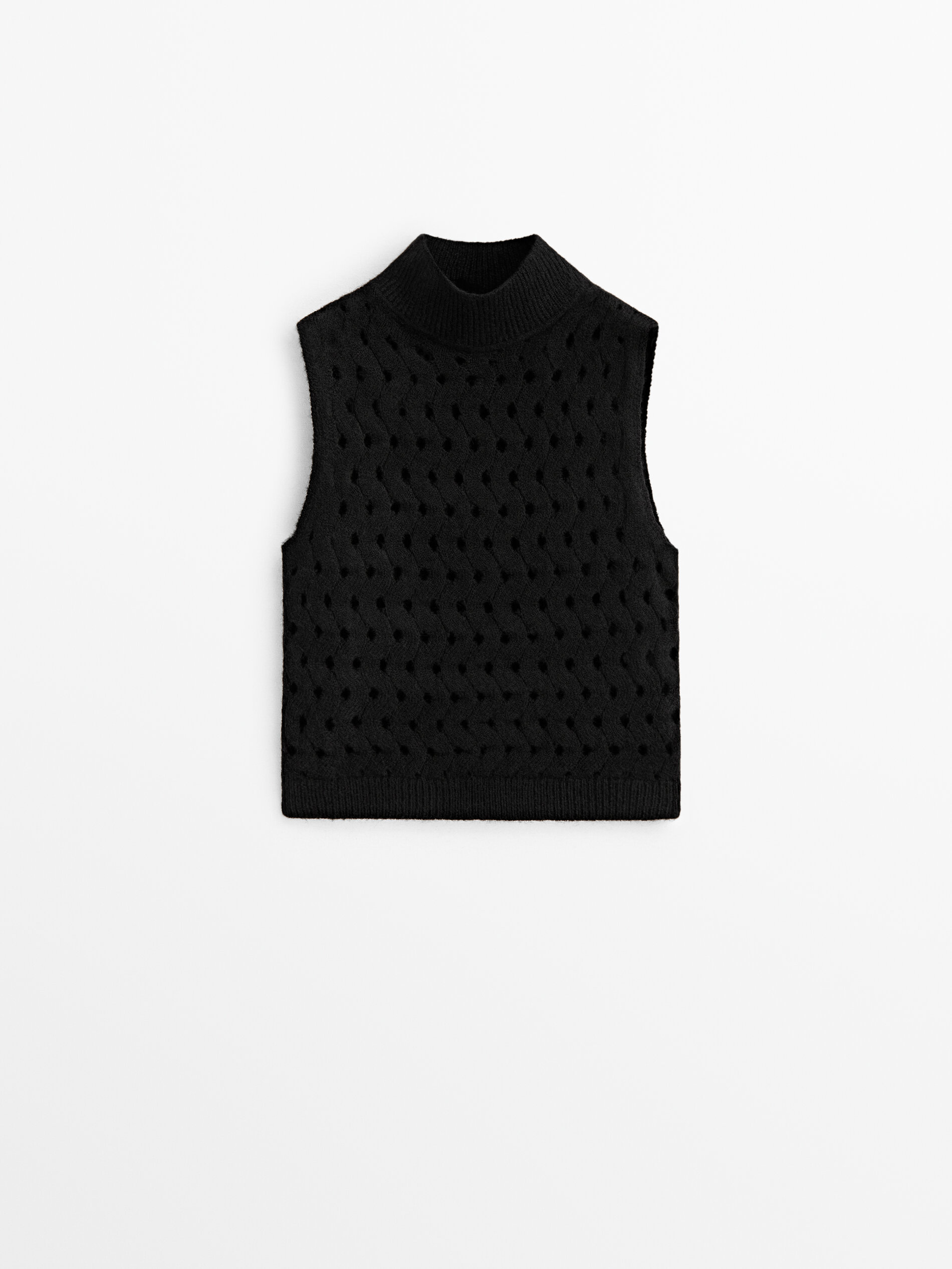 

Топ женский Massimo Dutti 09103953800 черный M, 09103953800