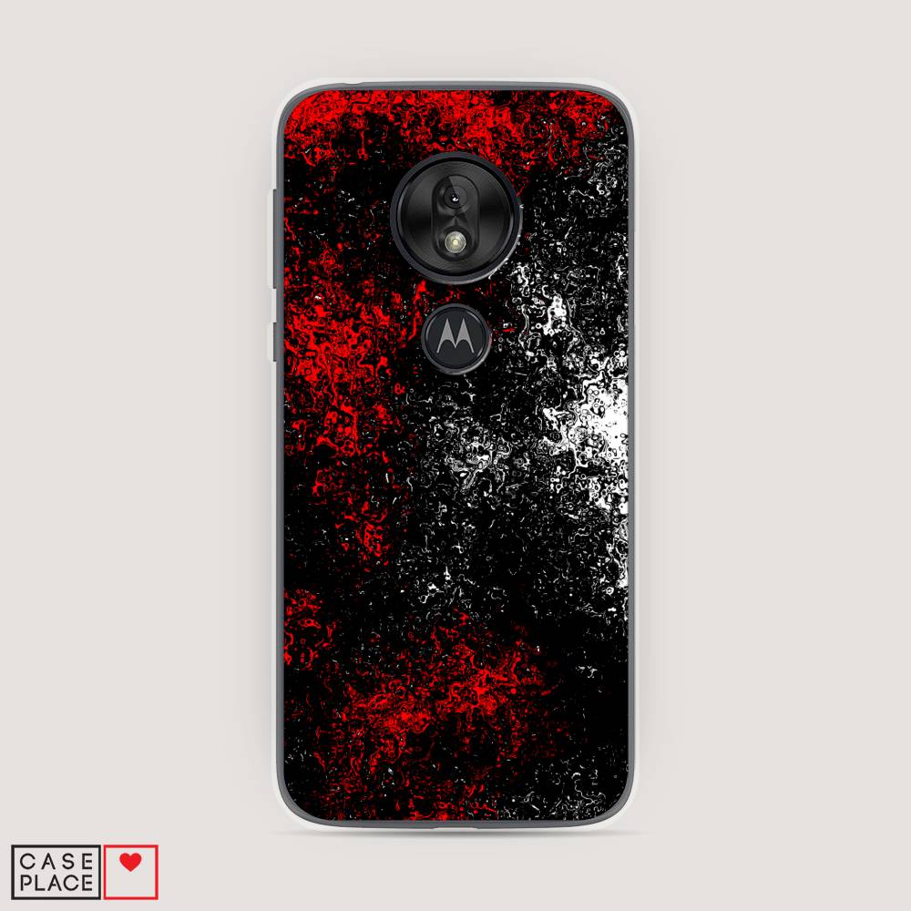

Чехол на Motorola Moto G7 Play "Монотипия", Красный;черный;белый, 241250-3