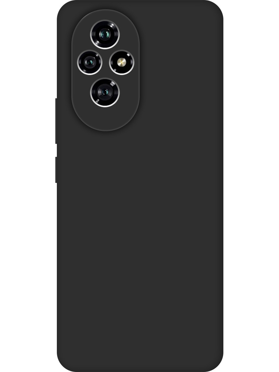

Силиконовый чехол на Honor 200 матовый черный, 783978413