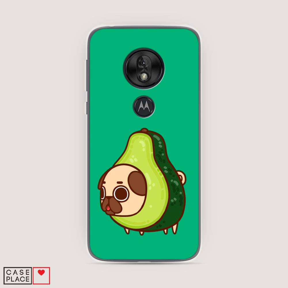 

Чехол на Motorola Moto G7 Play "Мопс авокадик", Зеленый, 241250-1