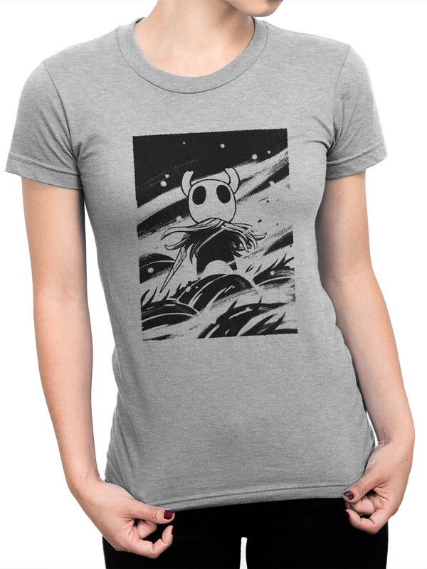 

Футболка женская DreamShirts Studio Игра Hollow Knight 565-knight-1 серая S, Серый, Игра Hollow Knight 565-knight-1