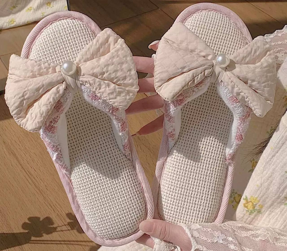 Домашние тапочки женские LSAOSEE W-031, розовые, 38-39