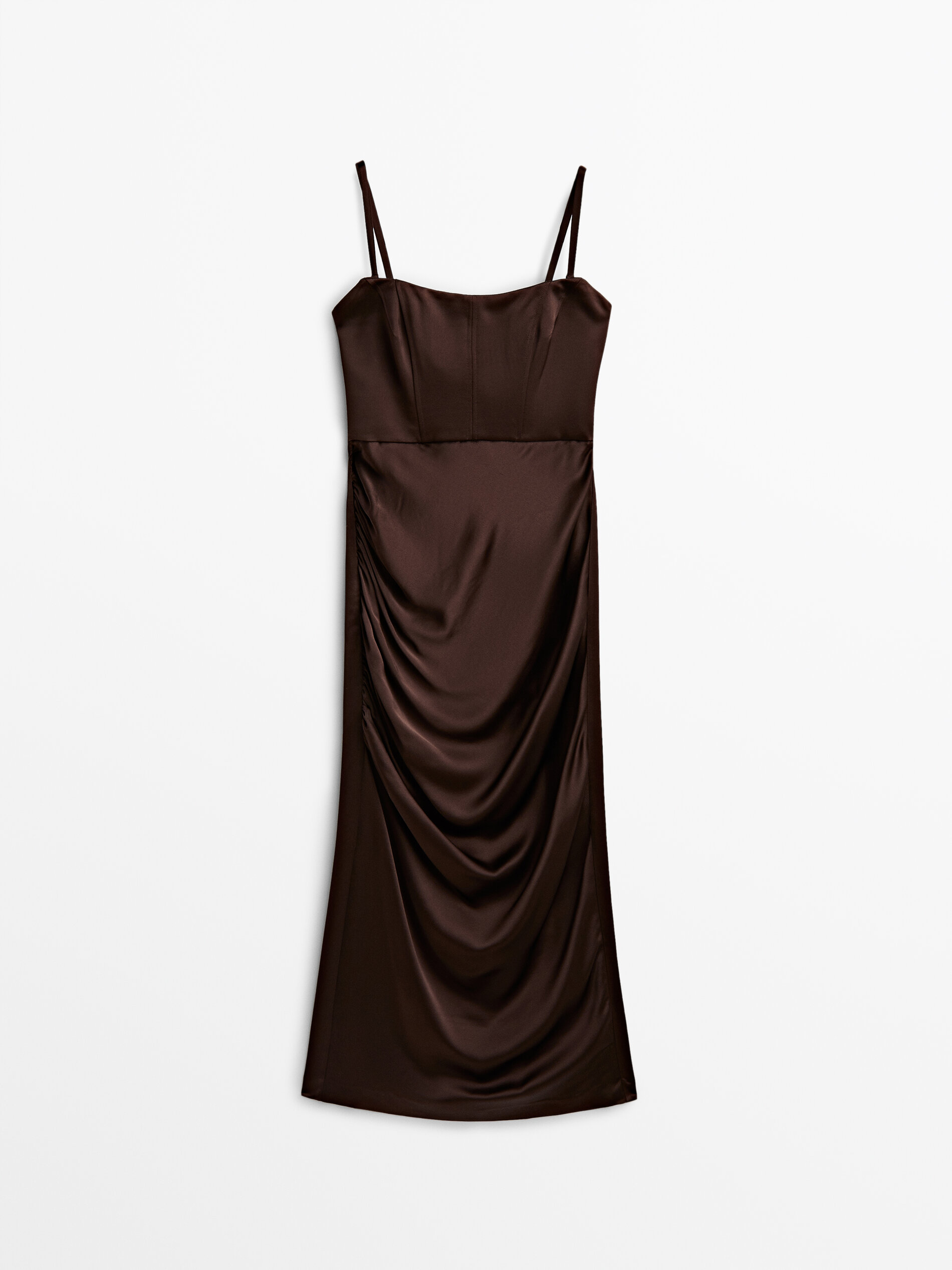 

Платье женское Massimo Dutti 09209954700 коричневое L, 09209954700