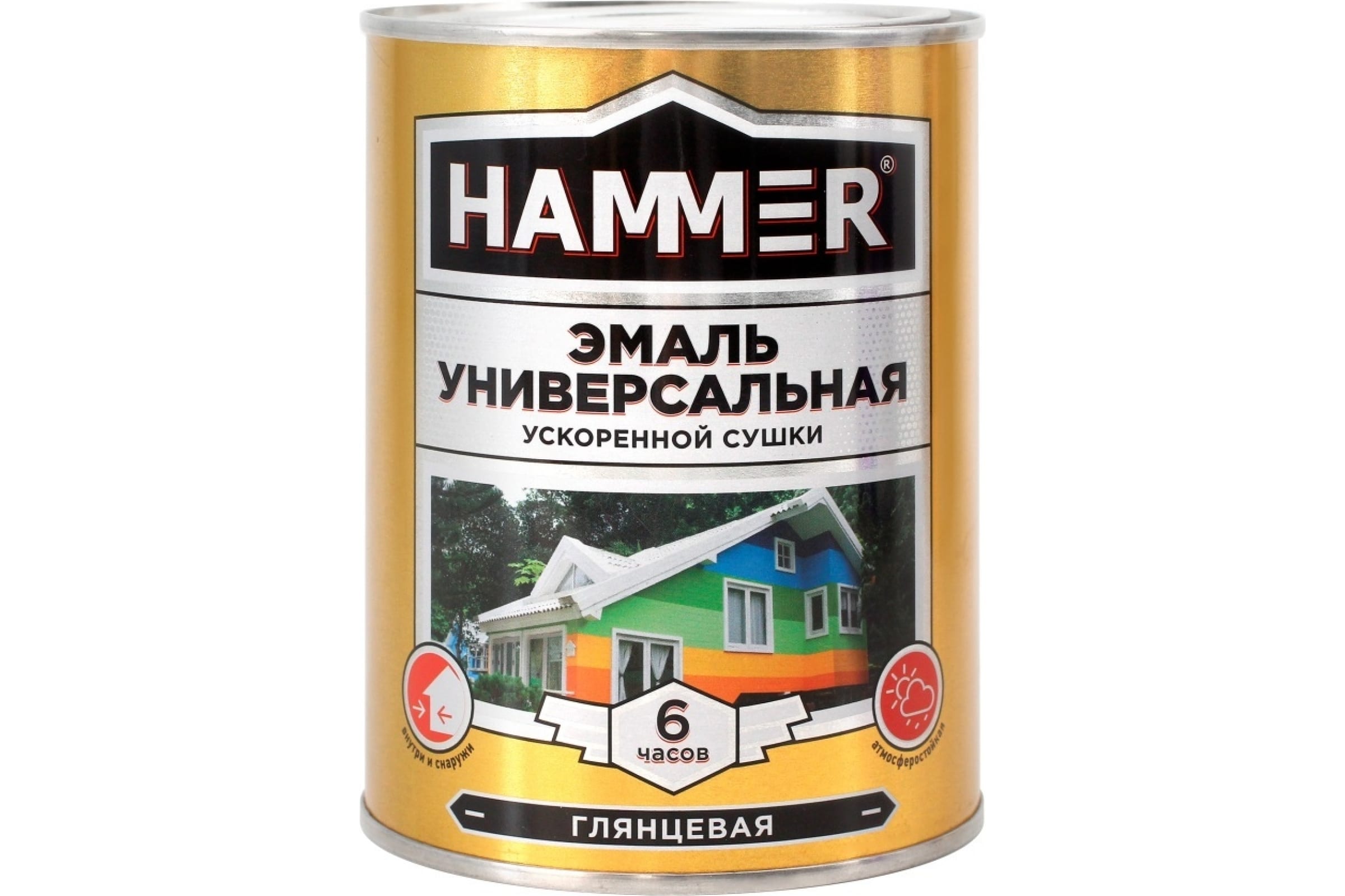 

HAMMER Эмаль универс. уск/суш глянц. серая 0,9 кг / 14 ЭК000135032