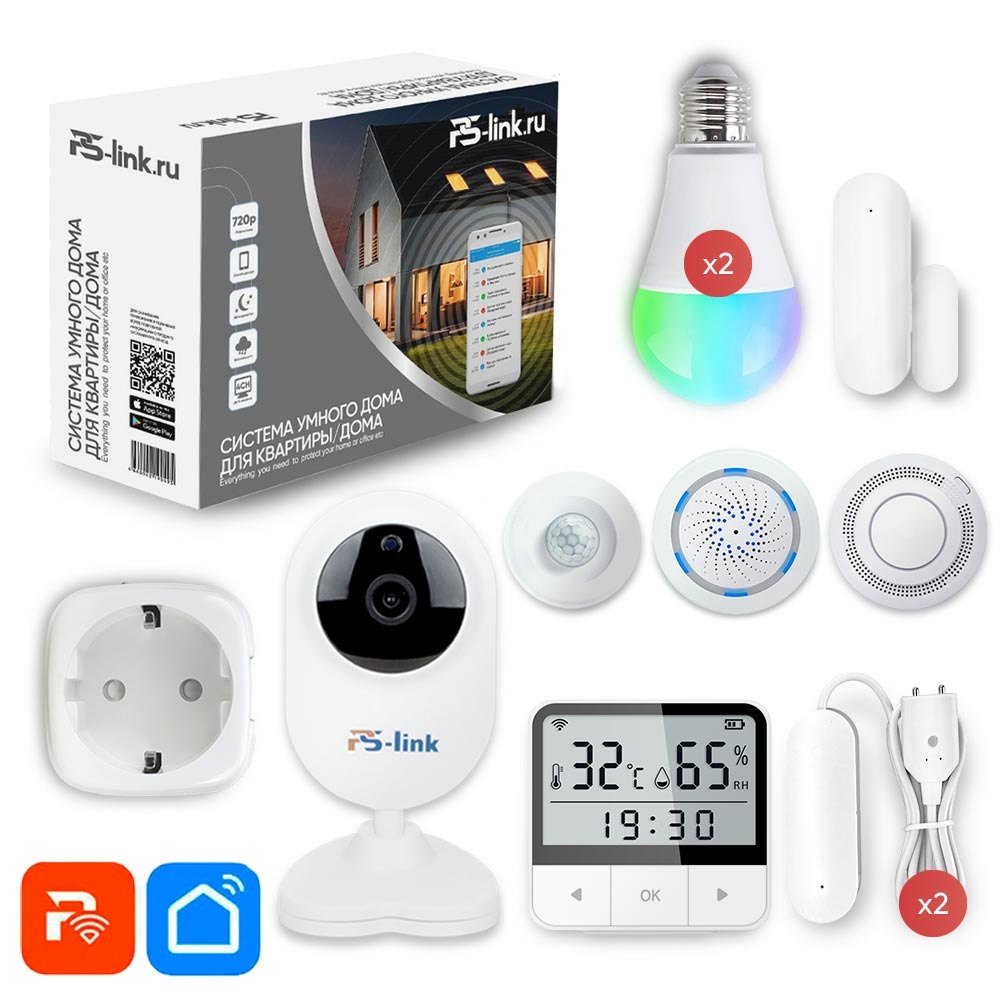 

Комплект умного дома для двухкомнатной квартиры Ps-Link PS-6303