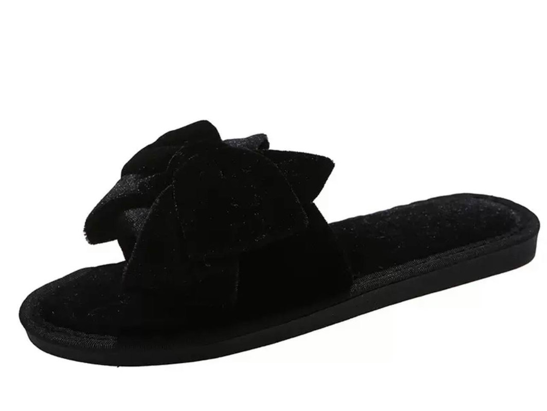 

Домашние тапочки женские LSAOSEE W-027, черные, 36-37, Черный, LSAOSEE W-027