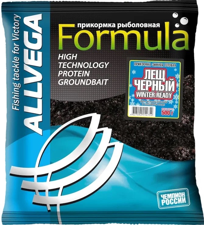 

Прикормка Allvega Formula Winter Ready зимняя, готовая, чёрный лещ, 500 г, Коричневый
